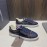 Zegna Triple Stitch Leather Sneakers For Men Black