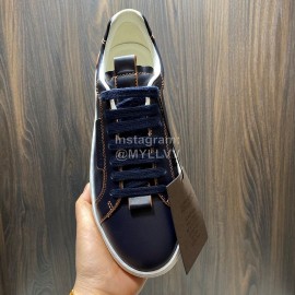 Zegna Triple Stitch Leather Sneakers For Men Black