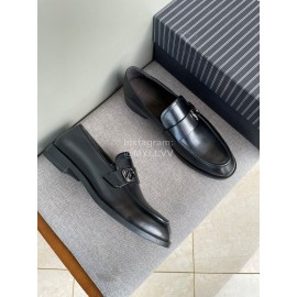 Zegna New Cowhide Casual Business Shoes For Men Black