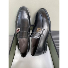Zegna New Cowhide Casual Business Shoes For Men Black