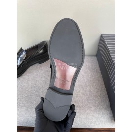 Zegna New Black Cowhide Business Casual Shoes For Men