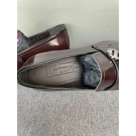 Zegna New Cowhide Business Casual Shoes For Men Reddish Brown