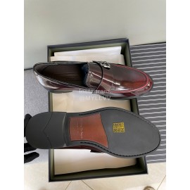 Zegna New Cowhide Business Casual Shoes For Men Reddish Brown