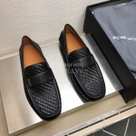 Zegna New Woven Calf Leather Business Casual Shoes For Men 