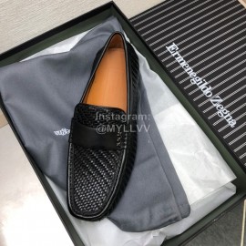 Zegna New Woven Calf Leather Business Casual Shoes For Men 