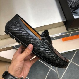 Zegna New Woven Calf Leather Business Casual Shoes For Men 