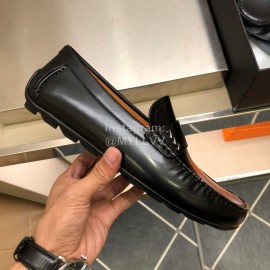 Zegna New Cowhide Business Casual Shoes For Men Black