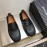Zegna New Cowhide Business Casual Shoes For Men Navy