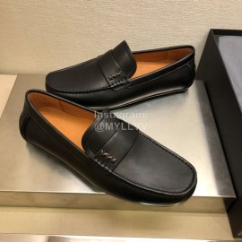 Zegna New Cowhide Business Casual Shoes For Men Navy