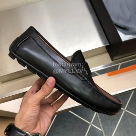 Zegna New Cowhide Business Casual Shoes For Men Navy