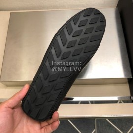 Zegna Litchi Grain Cowhide Casual Shoes For Men Black