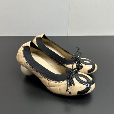 Chanel Kangpeng Elastic Cowhide Double C High Heels Shoes