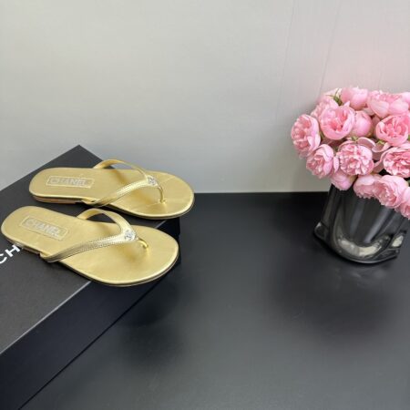 Chanel Women's Sheepskin Casual Flip Flops