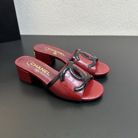 Chanel Double C Thick Heel Fashion Slippers