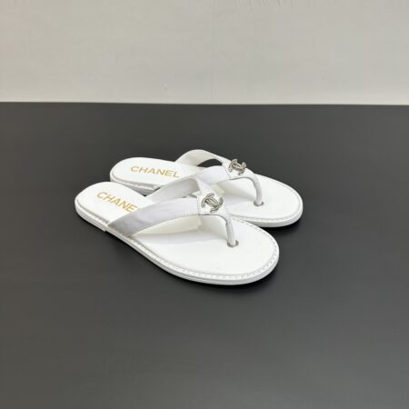 Chanel Summer New Women's Clip On Toe Flip Flops