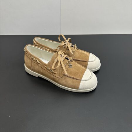 Chanel New Splicing Chain Casual Flat Shoes