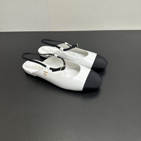 Chanel Double C Sheepskin Flat Sandals
