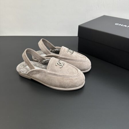 Chanel New Autumn And Winter Wool Elastic Band Slippers