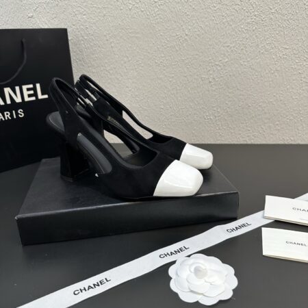 Chanel New Color Blocked Empty High Heeled Sandals