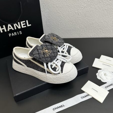 Chanel Thick Soled Cover Canvas Casual Shoes