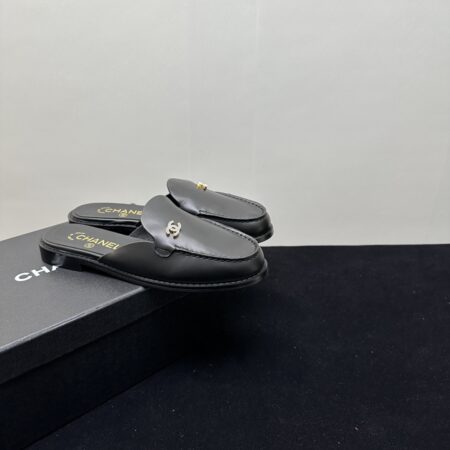Chanel Women's Lambskin Muller Half Slippers