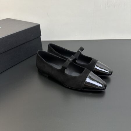 Chanel Colorful Bow Suede Lambskin Mary Jane Shoes