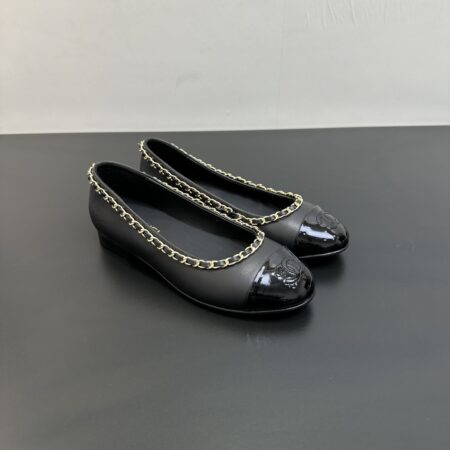 Chanel Chain Double C Splicing Lambskin Shoes