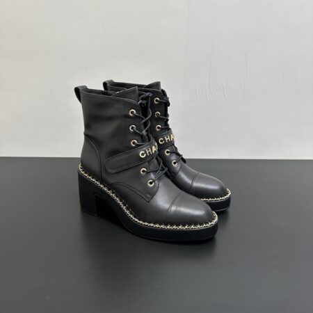 Chanel Thick Soled High Heeled Chelsea Boots