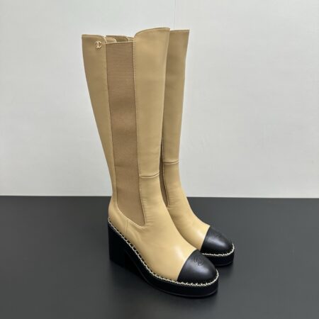 Chanel Chelsea Elastic Band Thick Soled Boots