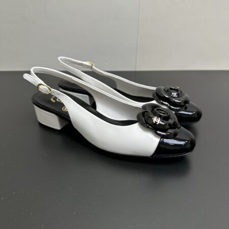 Chanel Lambskin Patchwork Camellia Sandals