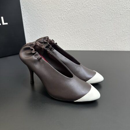 Chanel Lotus Leaf Edge Elastic Band High Heels Shoes