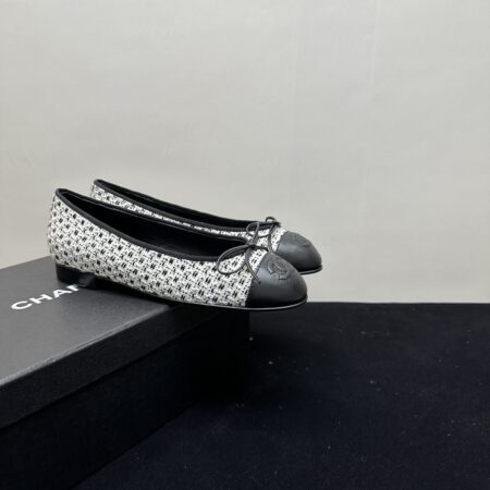 Chanel Bow Lambskin Flat Ballet Shoes
