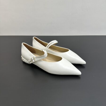 Chanel Sharp Pointed Double Buckle Mary Jane Shoes