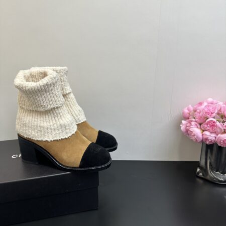 Chanel Women's Knitted Socks Short Boots