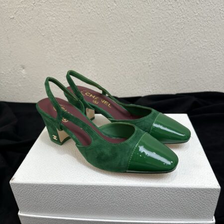 Chanel Classic Color Blocked High Heeled Sandals
