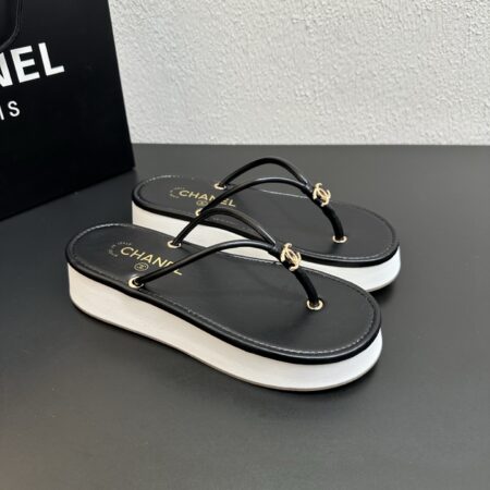 Chanel Colorful Candy Thick Bottomed Beach Flip Flops Shoes