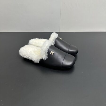 Chanel New Women's Autumn Woolen Slippers