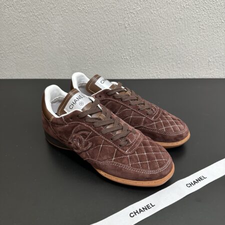 Chanel Suede Leather Casual Baseball Shoes